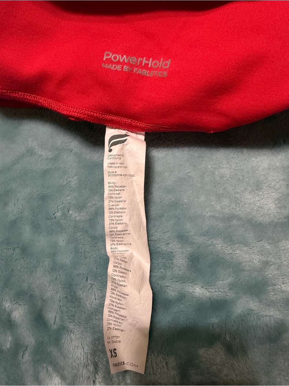 Fabletics Power Hold Classic Cherry High-Waist 6” Bike Shorts - Picture 5 of 5